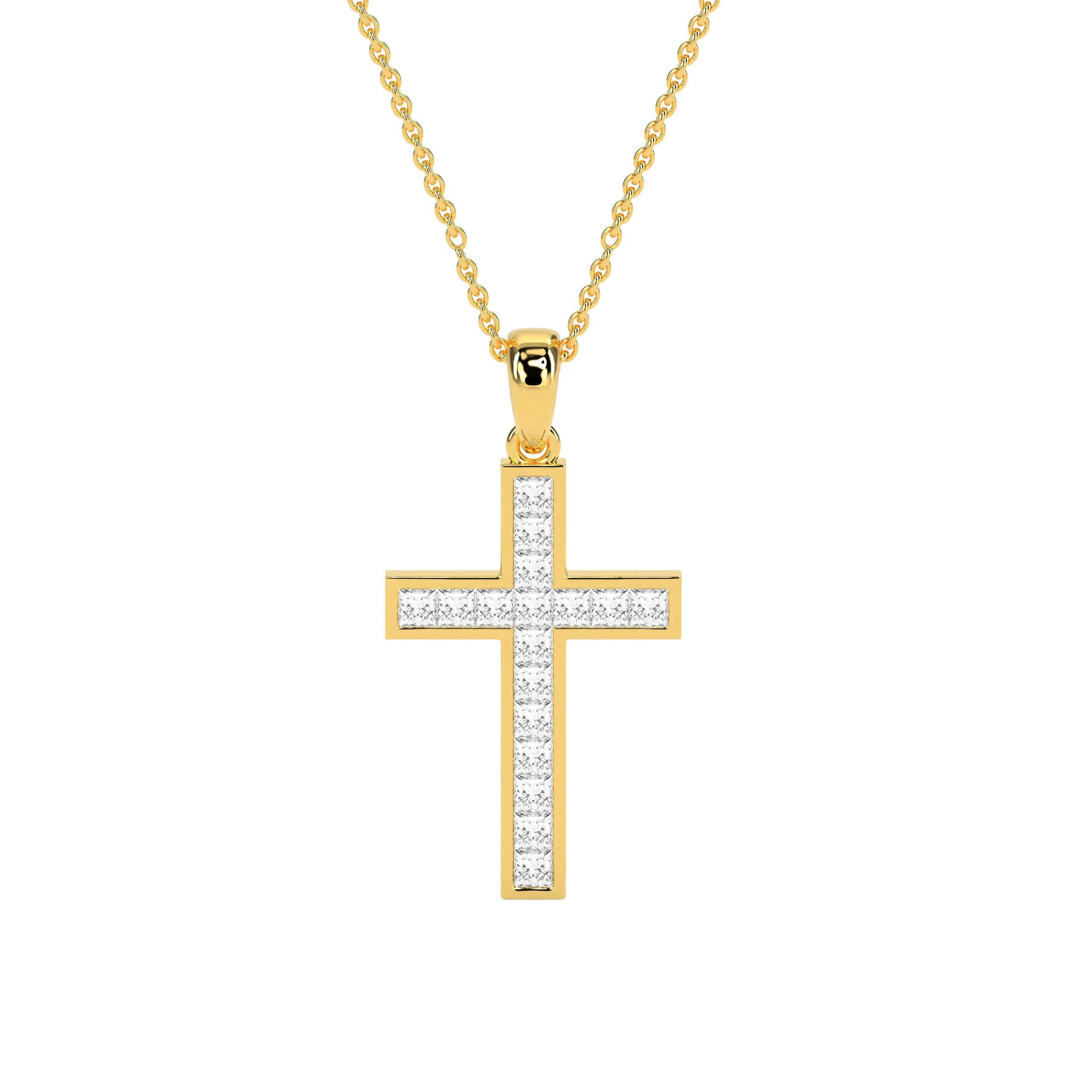 Faith-Inspired Round Diamond Pendant