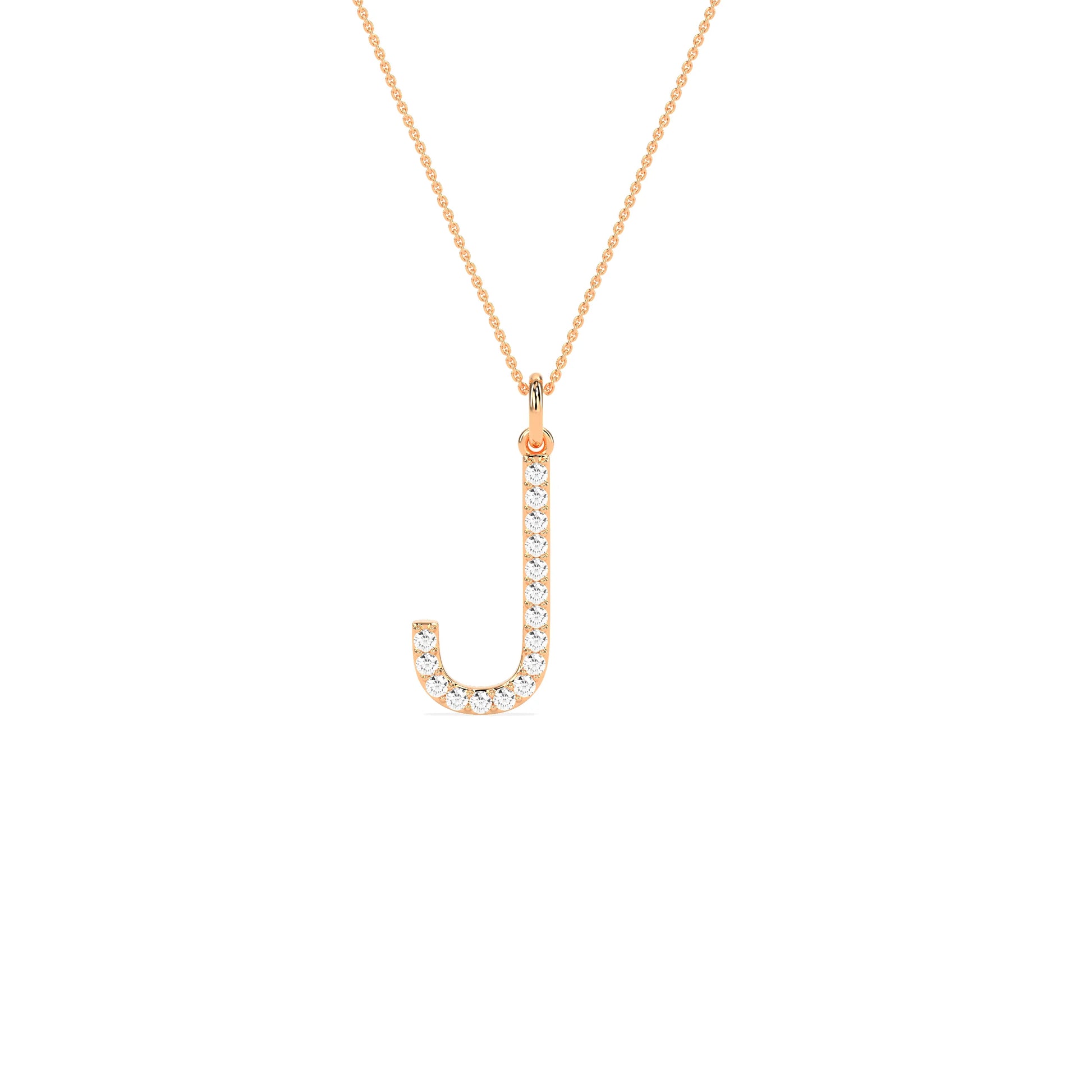 Personalized Round Shaped Initial Diamond Pendant
