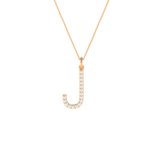 Personalized Round Shaped Initial Diamond Pendant