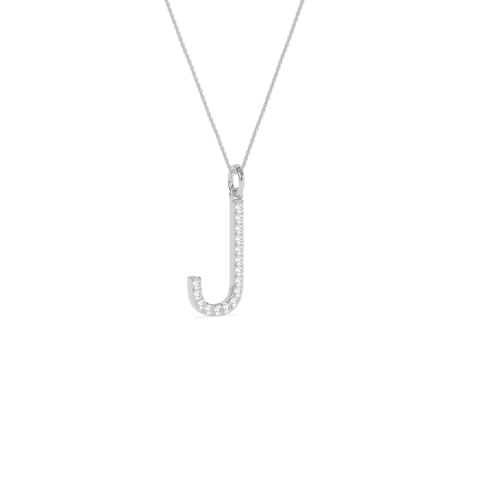 Personalized Round Shaped Initial Diamond Pendant