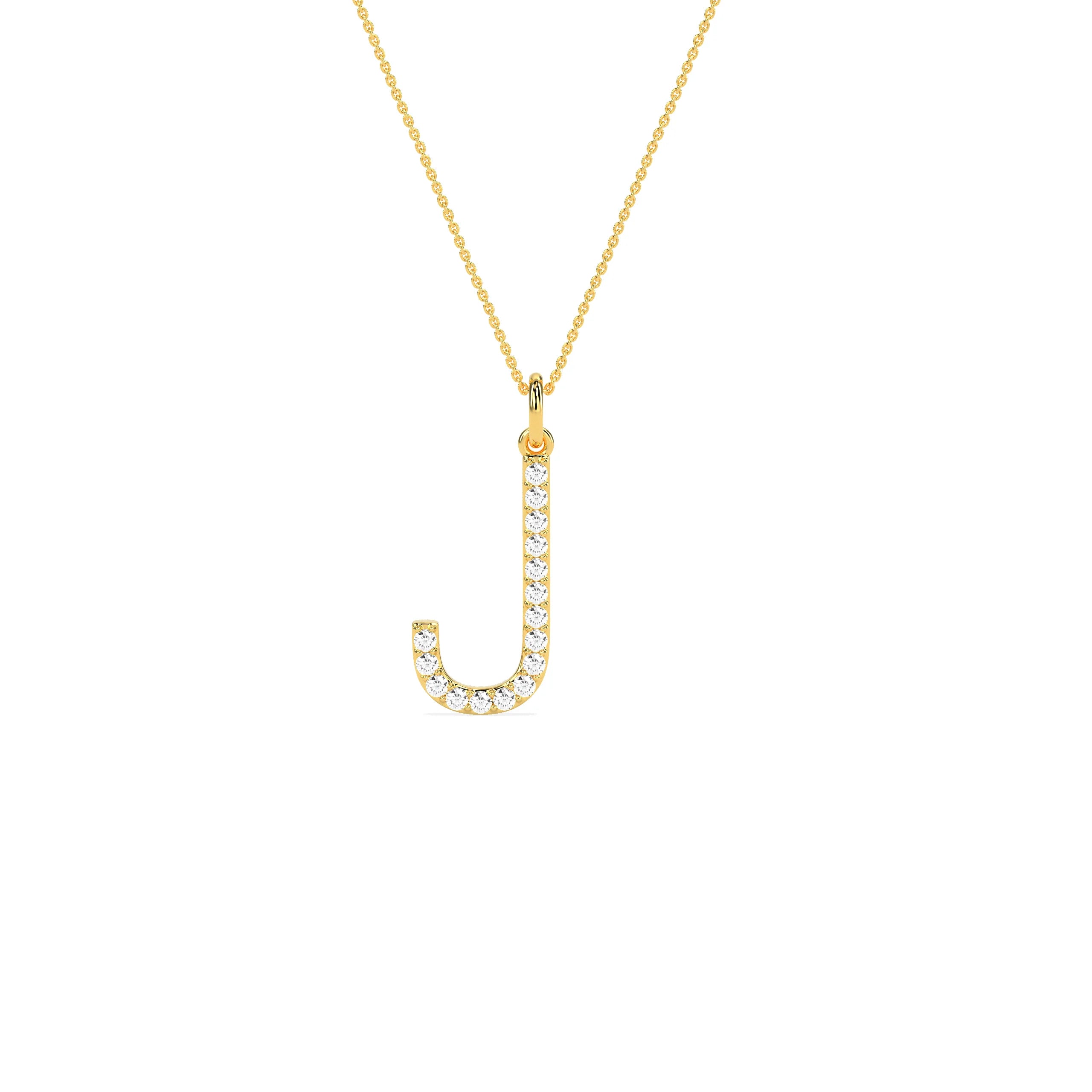 Personalized Round Shaped Initial Diamond Pendant