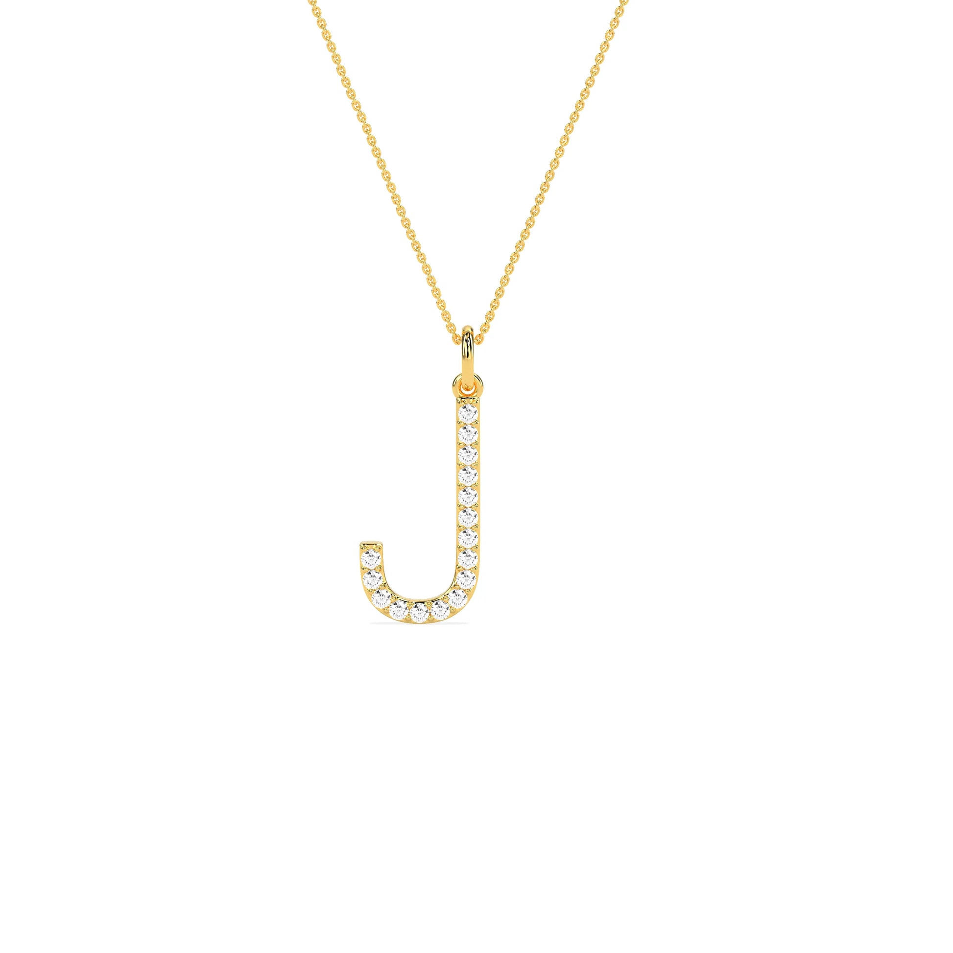 Personalized Round Shaped Initial Diamond Pendant