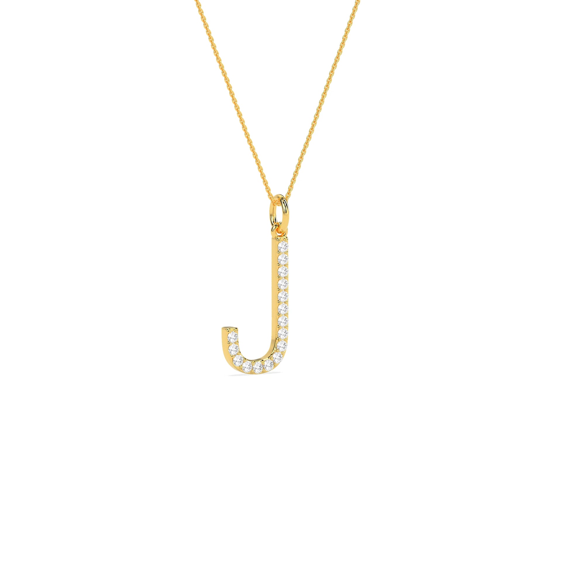 Personalized Round Shaped Initial Diamond Pendant