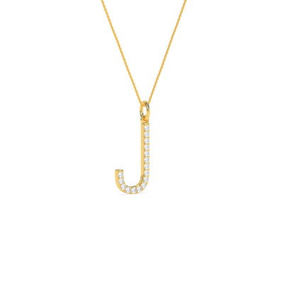 Personalized Round Shaped Initial Diamond Pendant