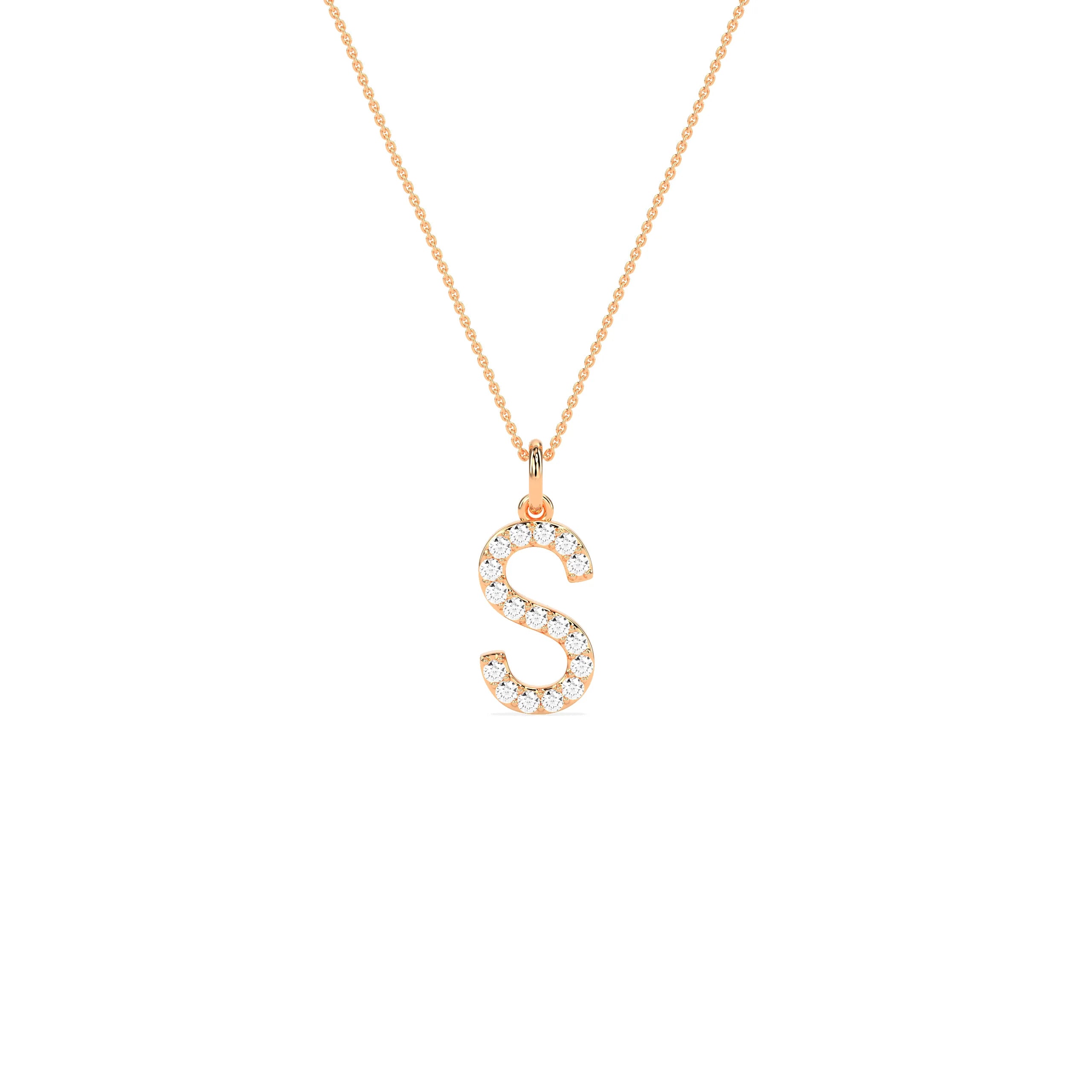 Dazzling Beautiful Diamond Initial Pendant