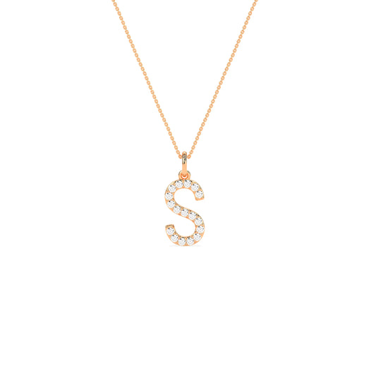 Dazzling Beautiful Diamond Initial Pendant