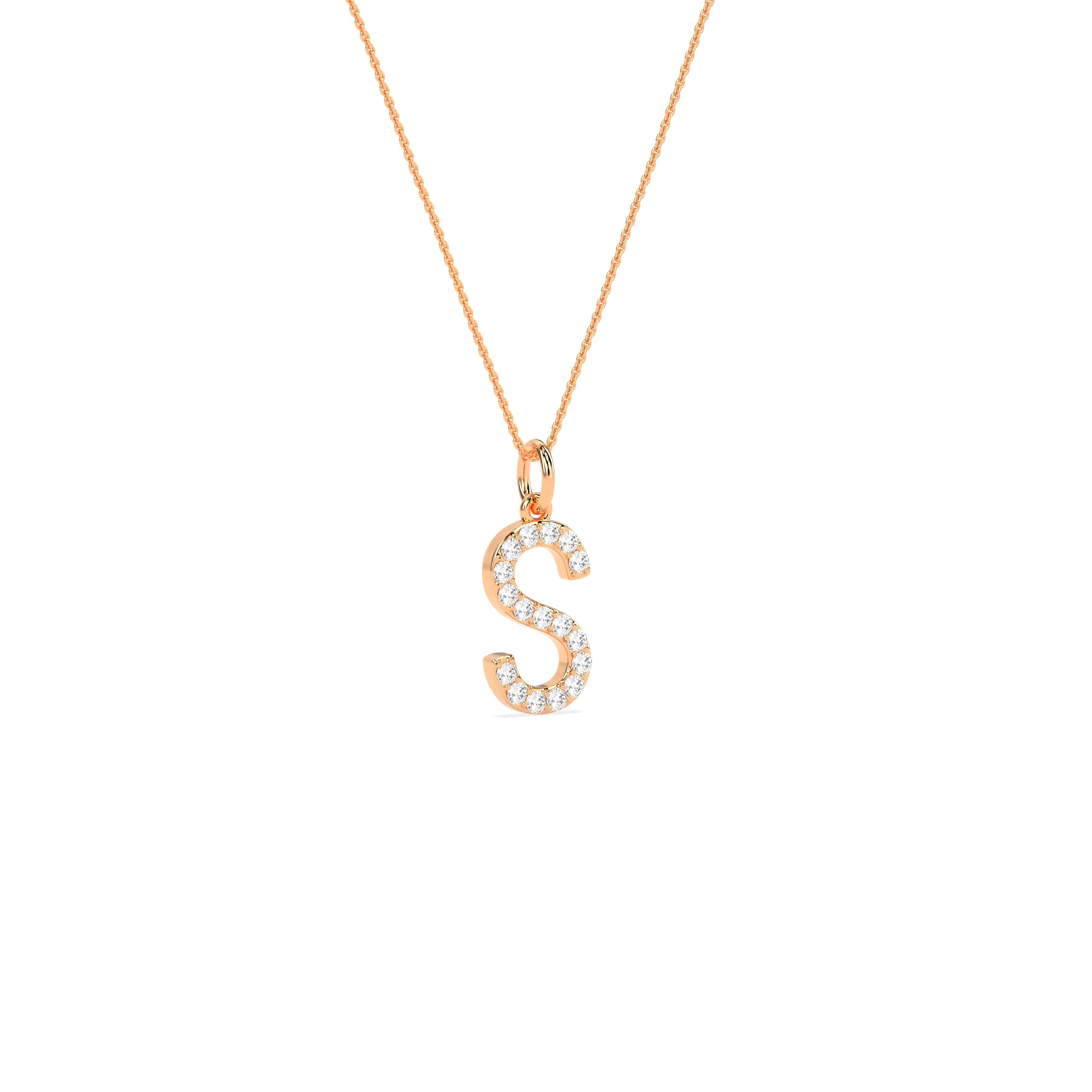 Dazzling Beautiful Diamond Initial Pendant