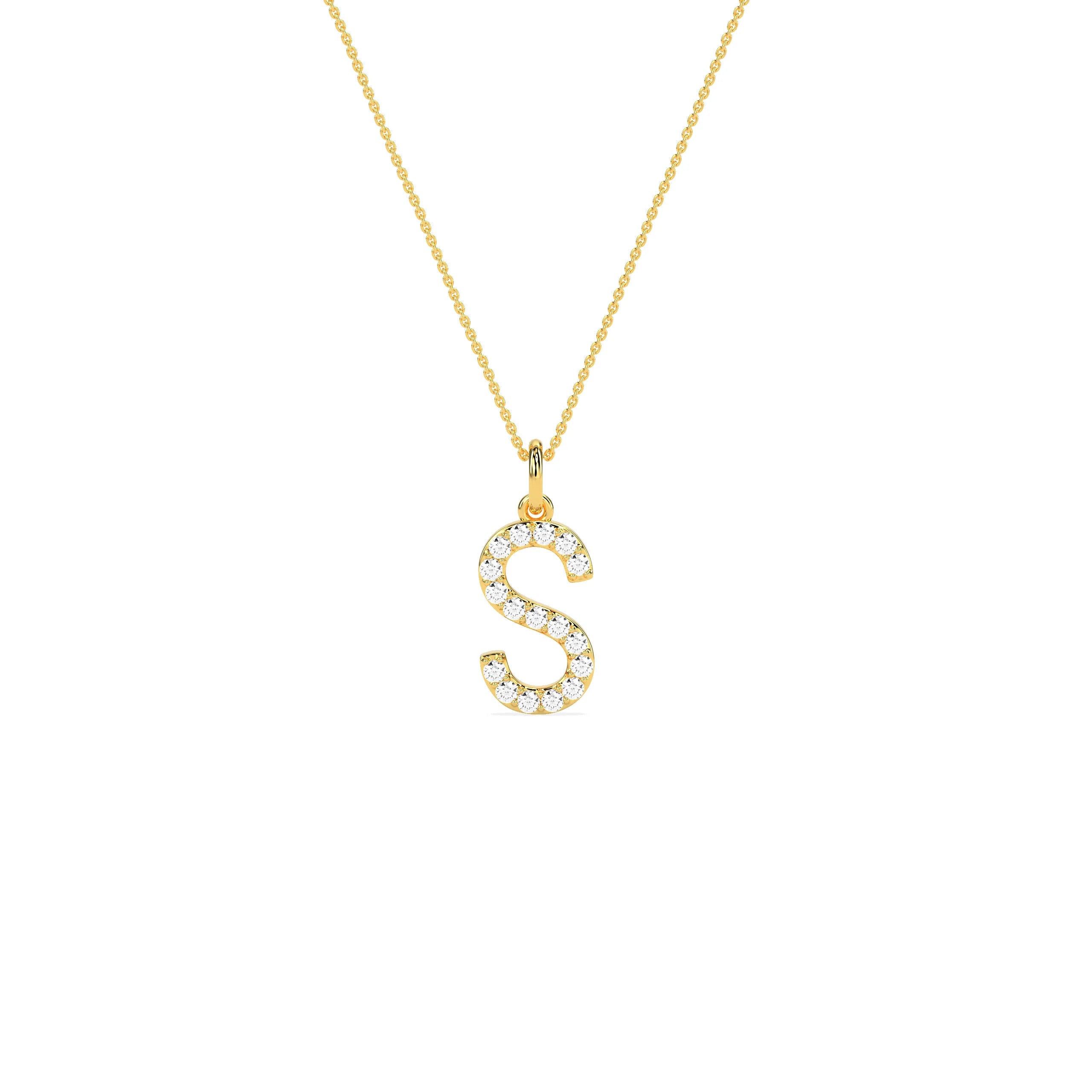 Dazzling Beautiful Diamond Initial Pendant