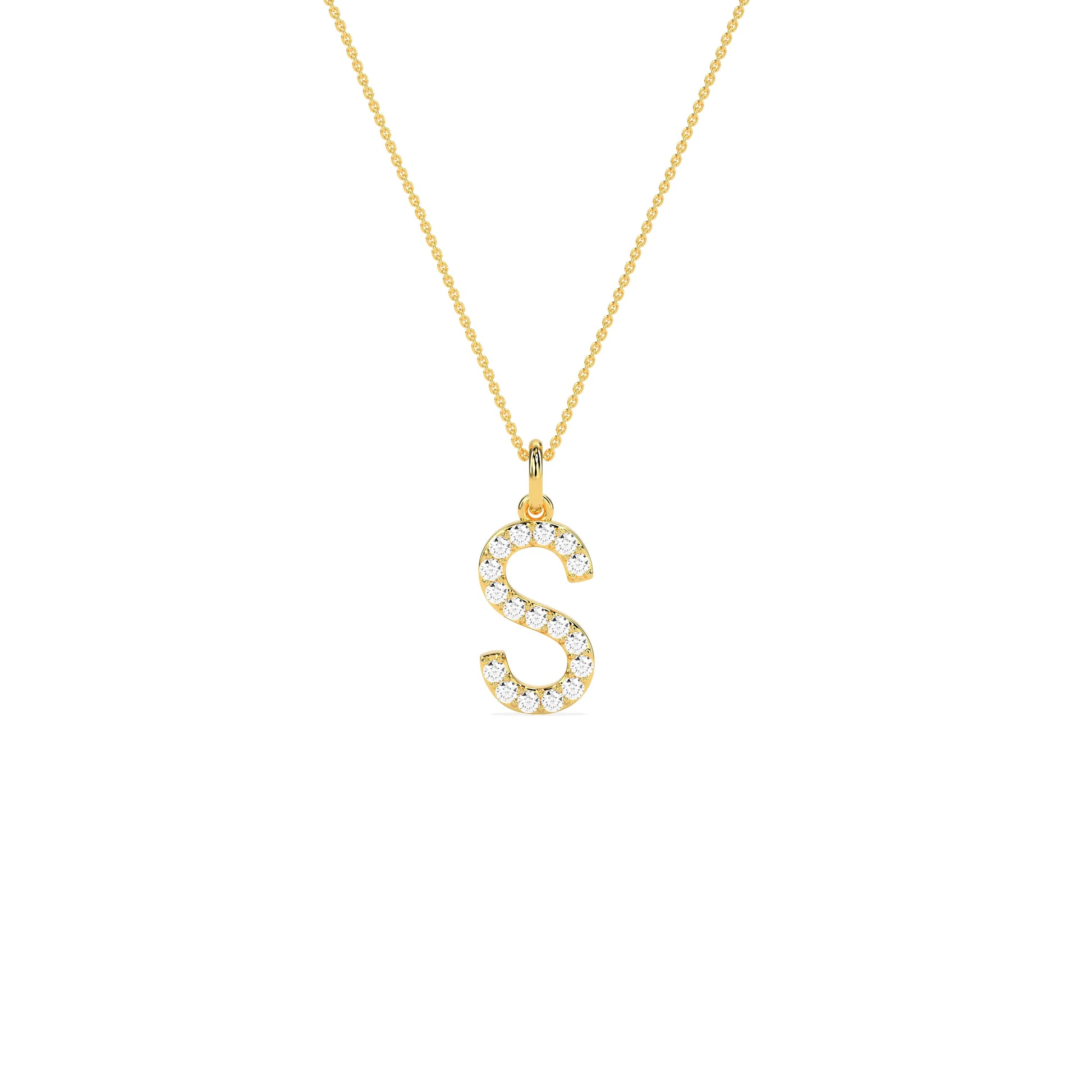 Dazzling Beautiful Diamond Initial Pendant