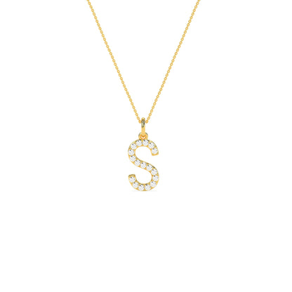 Dazzling Beautiful Diamond Initial Pendant