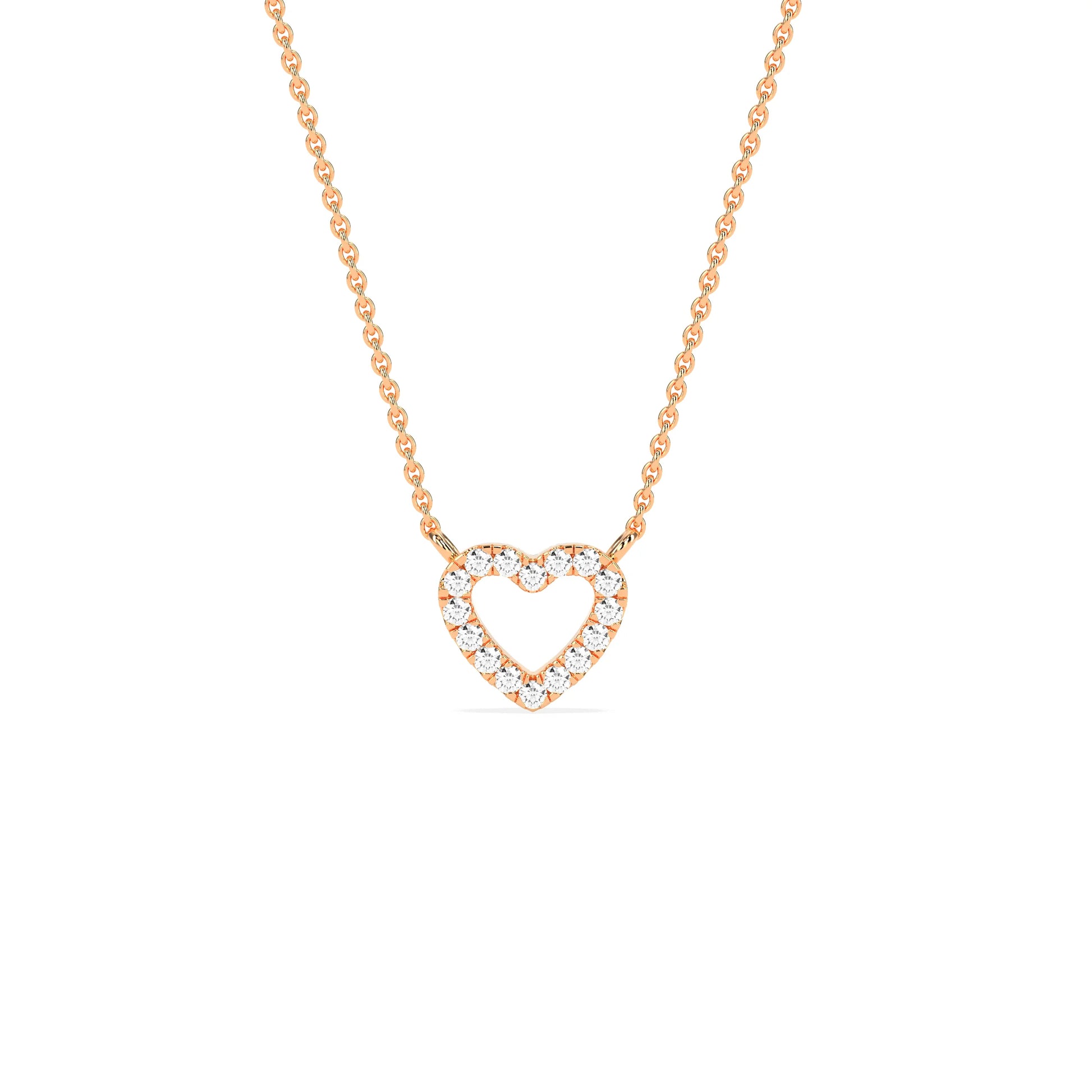 Round Shaped Diamond Heart Pendant