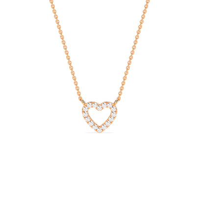 Round Shaped Diamond Heart Pendant