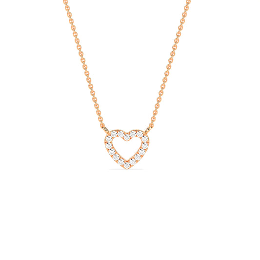 Round Shaped Diamond Heart Pendant