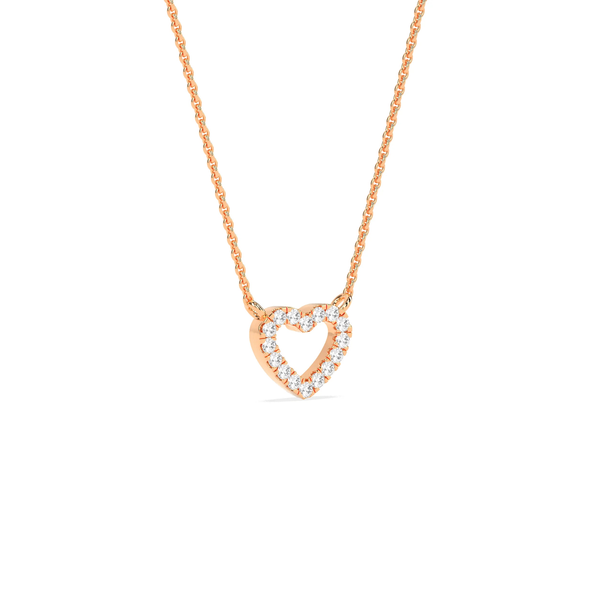 Round Shaped Diamond Heart Pendant