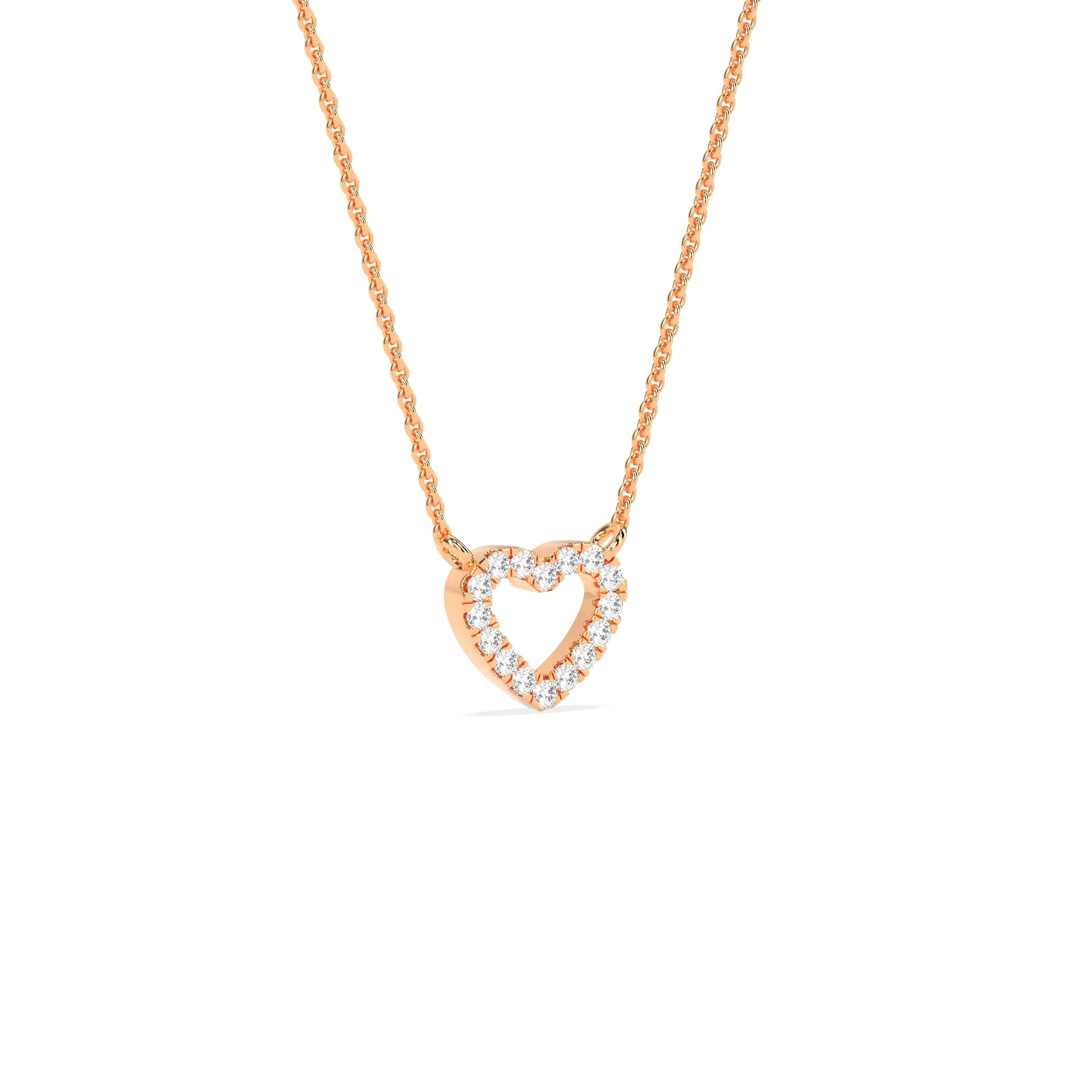 Round Shaped Diamond Heart Pendant