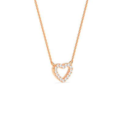 Round Shaped Diamond Heart Pendant