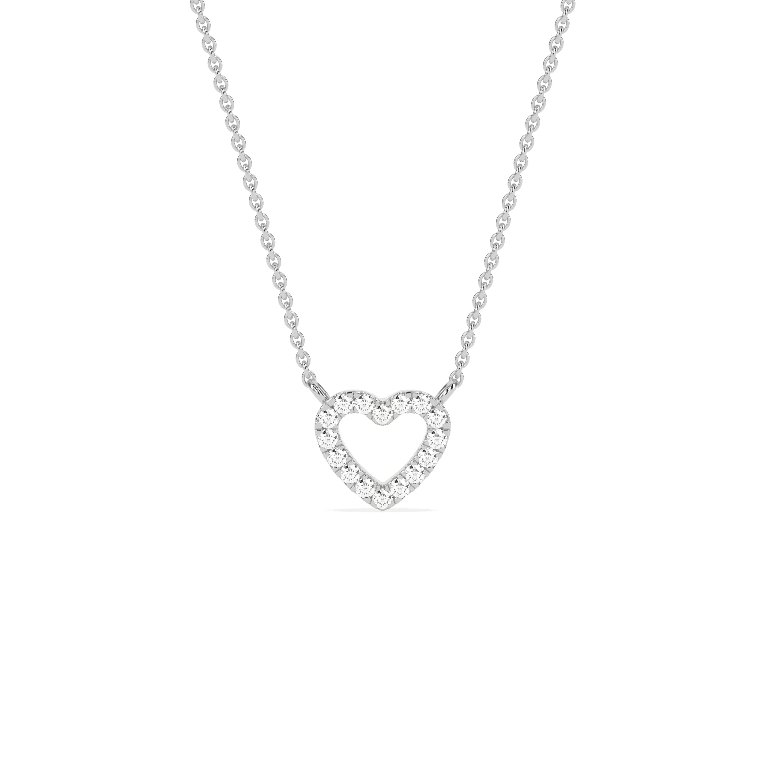 Round Shaped Diamond Heart Pendant