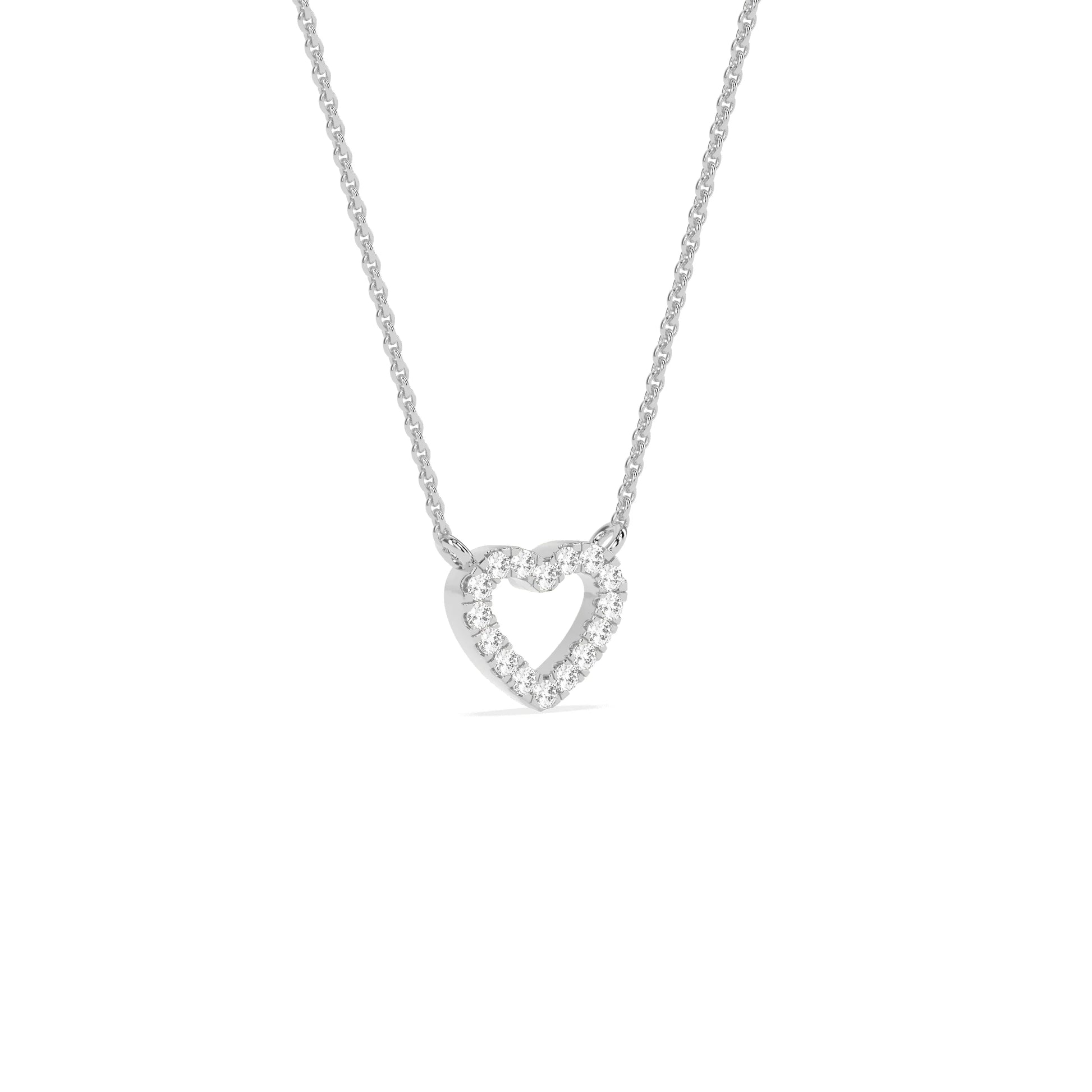 Round Shaped Diamond Heart Pendant