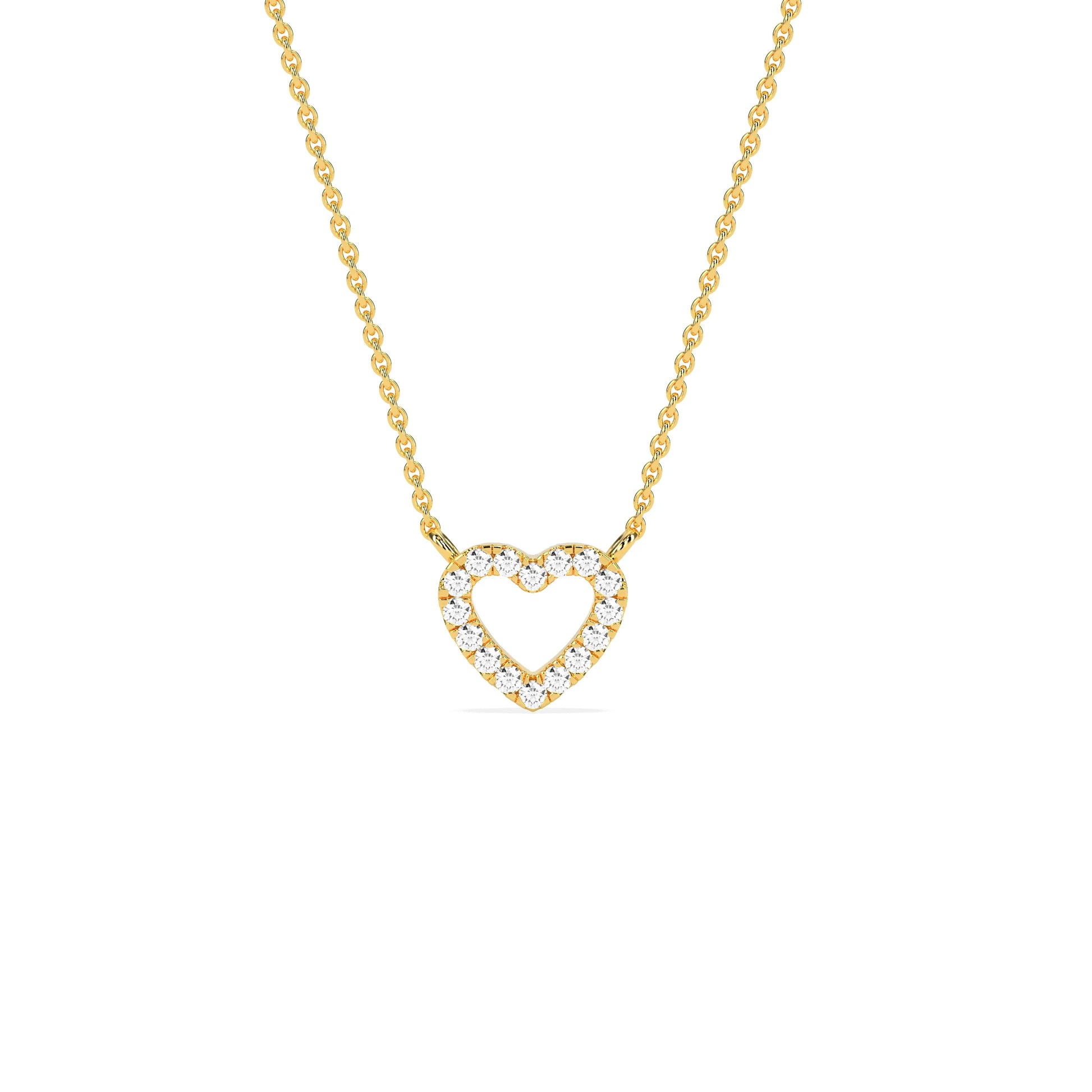Round Shaped Diamond Heart Pendant