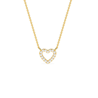 Round Shaped Diamond Heart Pendant