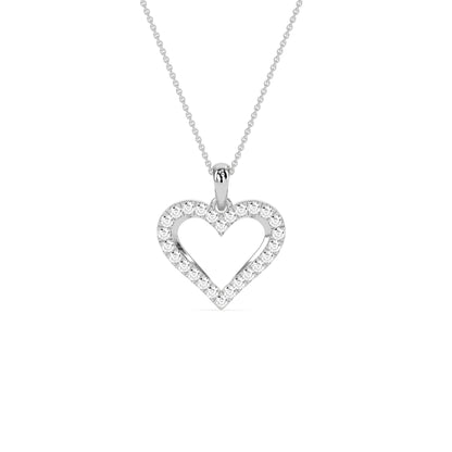 Elegant Round Shaped Diamond My Heart Pendant