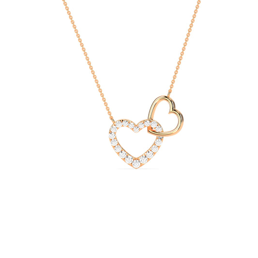 Beautiful Round Diamond Heart  Pendant