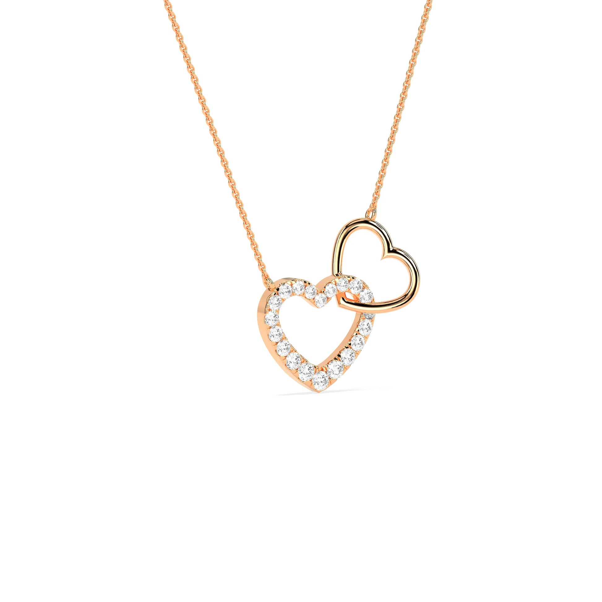 Beautiful Round Diamond Heart  Pendant