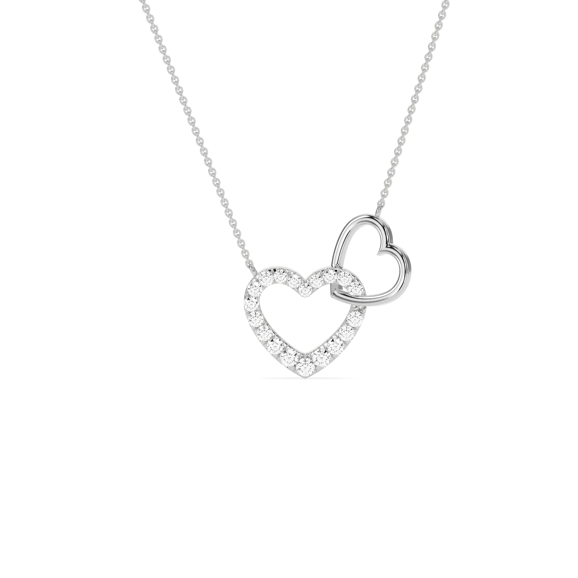 Beautiful Round Diamond Heart  Pendant