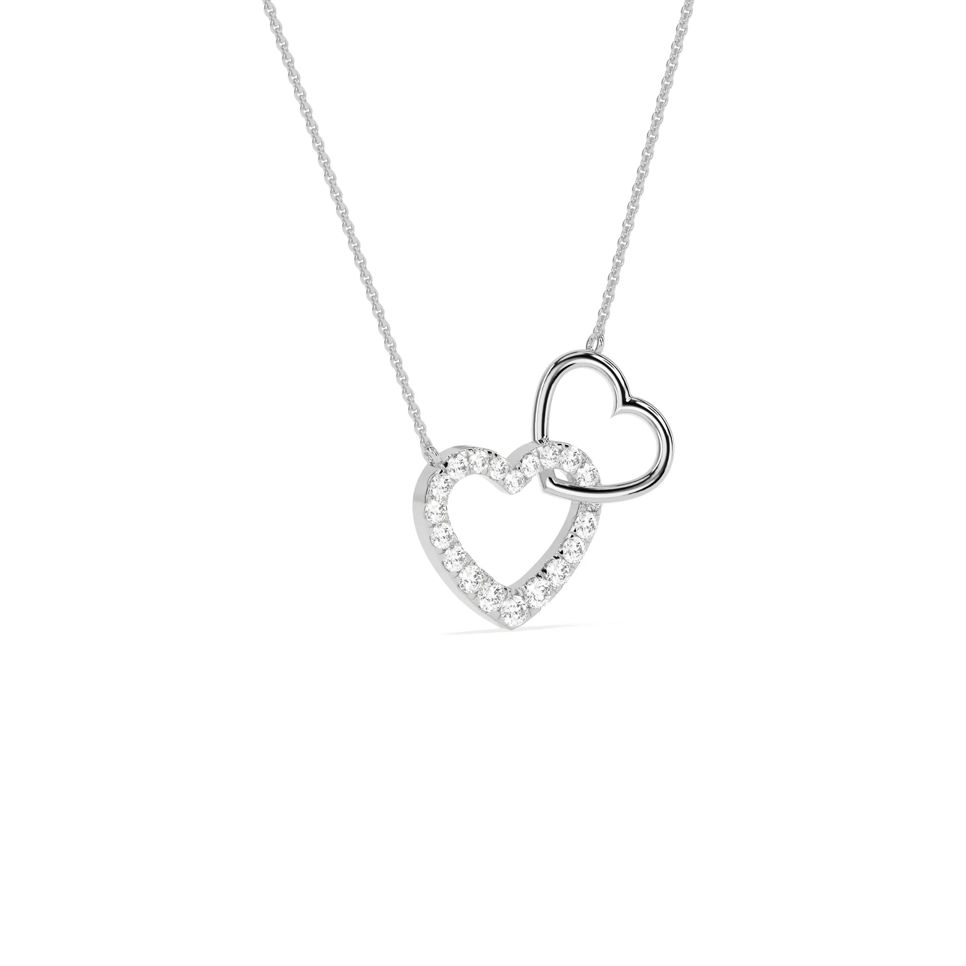 Beautiful Round Diamond Heart  Pendant