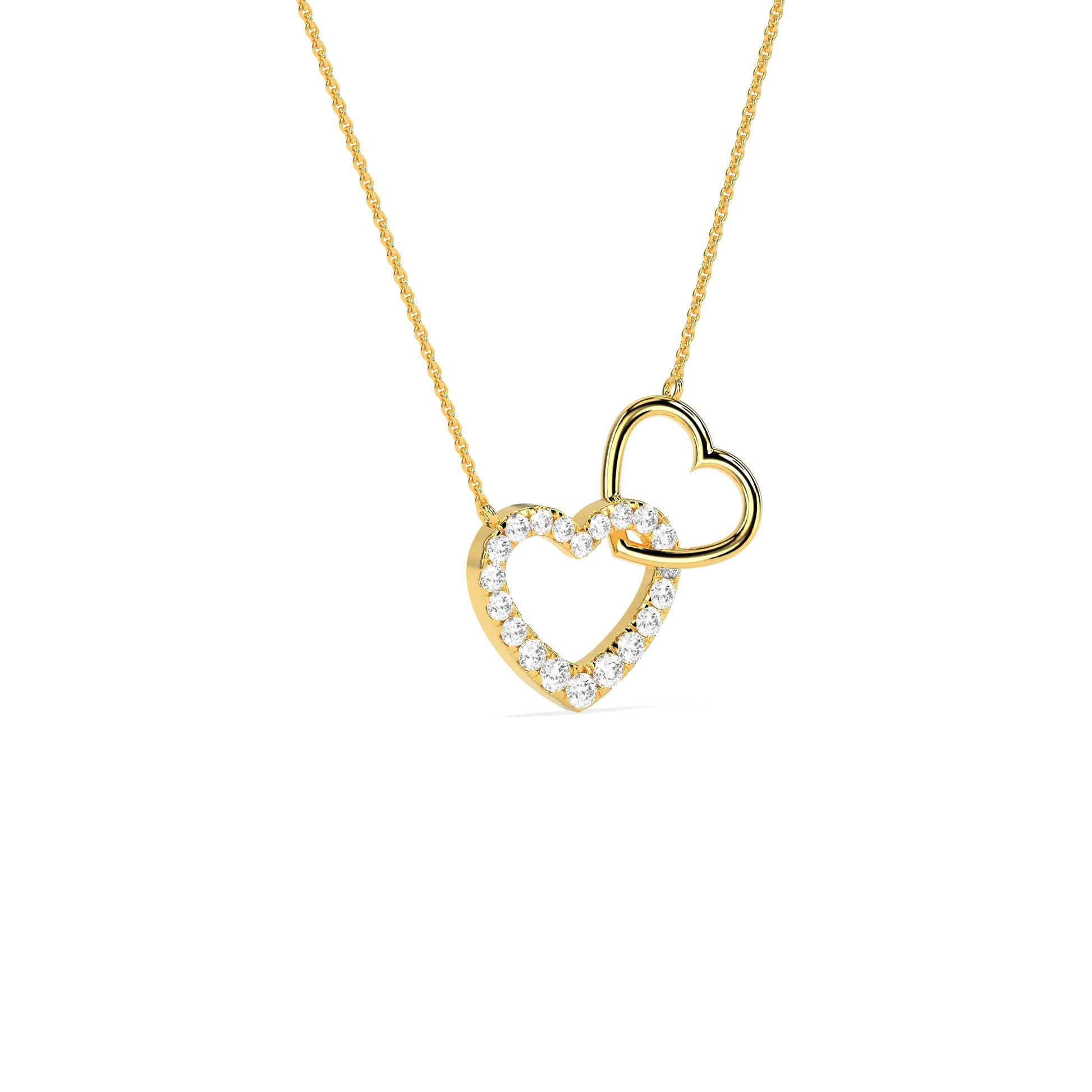 Beautiful Round Diamond Heart  Pendant