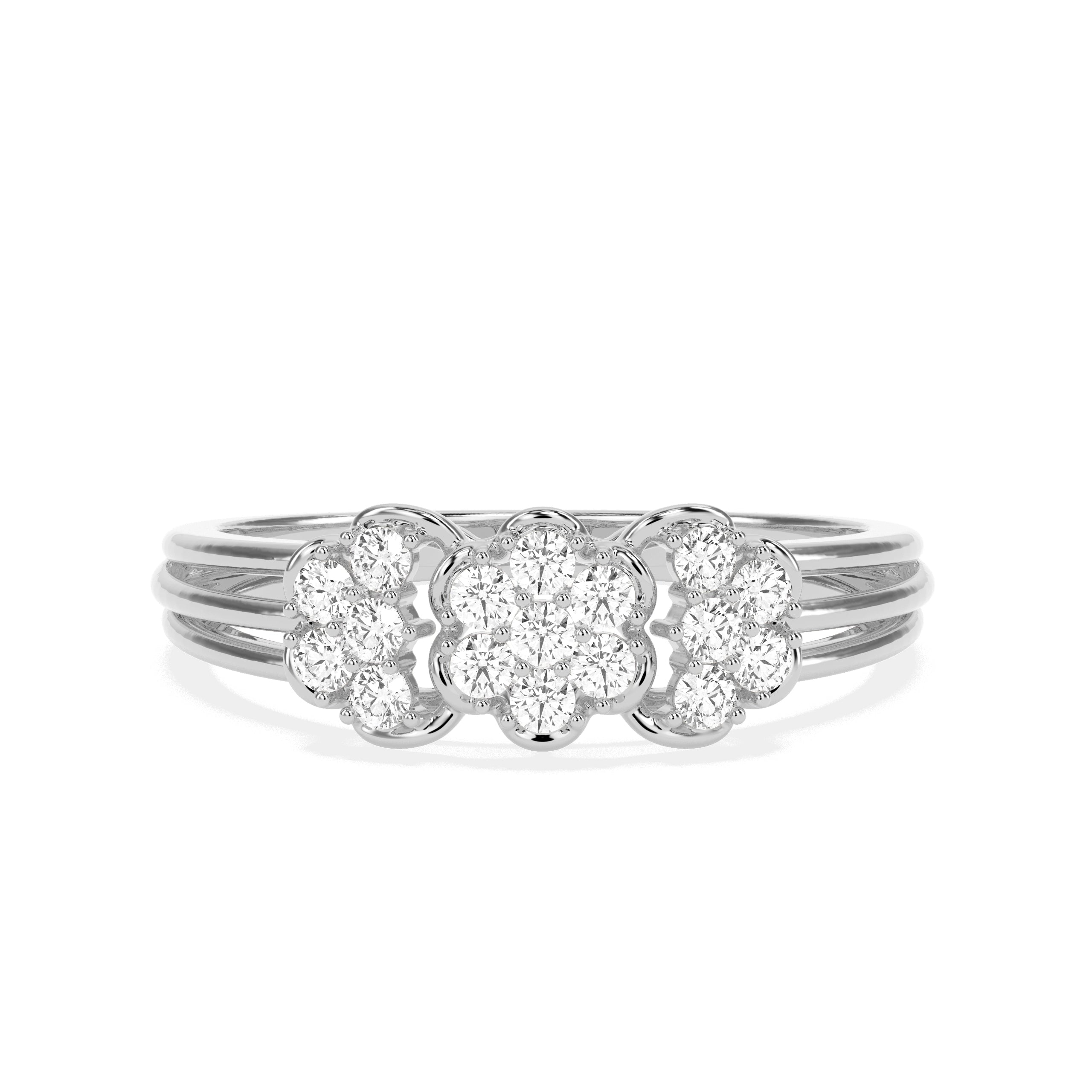 0.31 CT  Round  Diamond Cluster RING