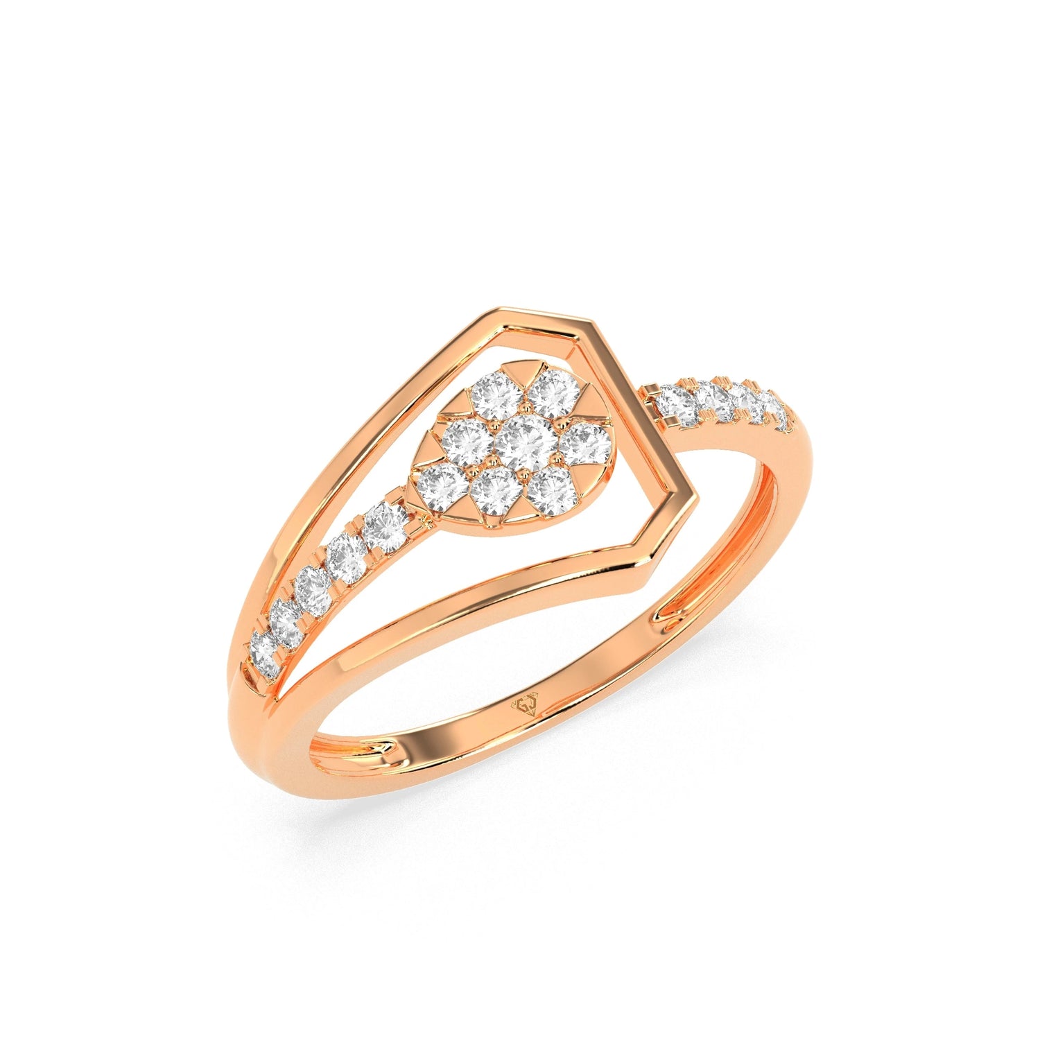 0.28 CT Exquisite Element Diamond RING - Godahari Dev Jewells