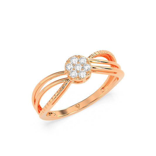 Scintillating Sunbeam Diamond Ring