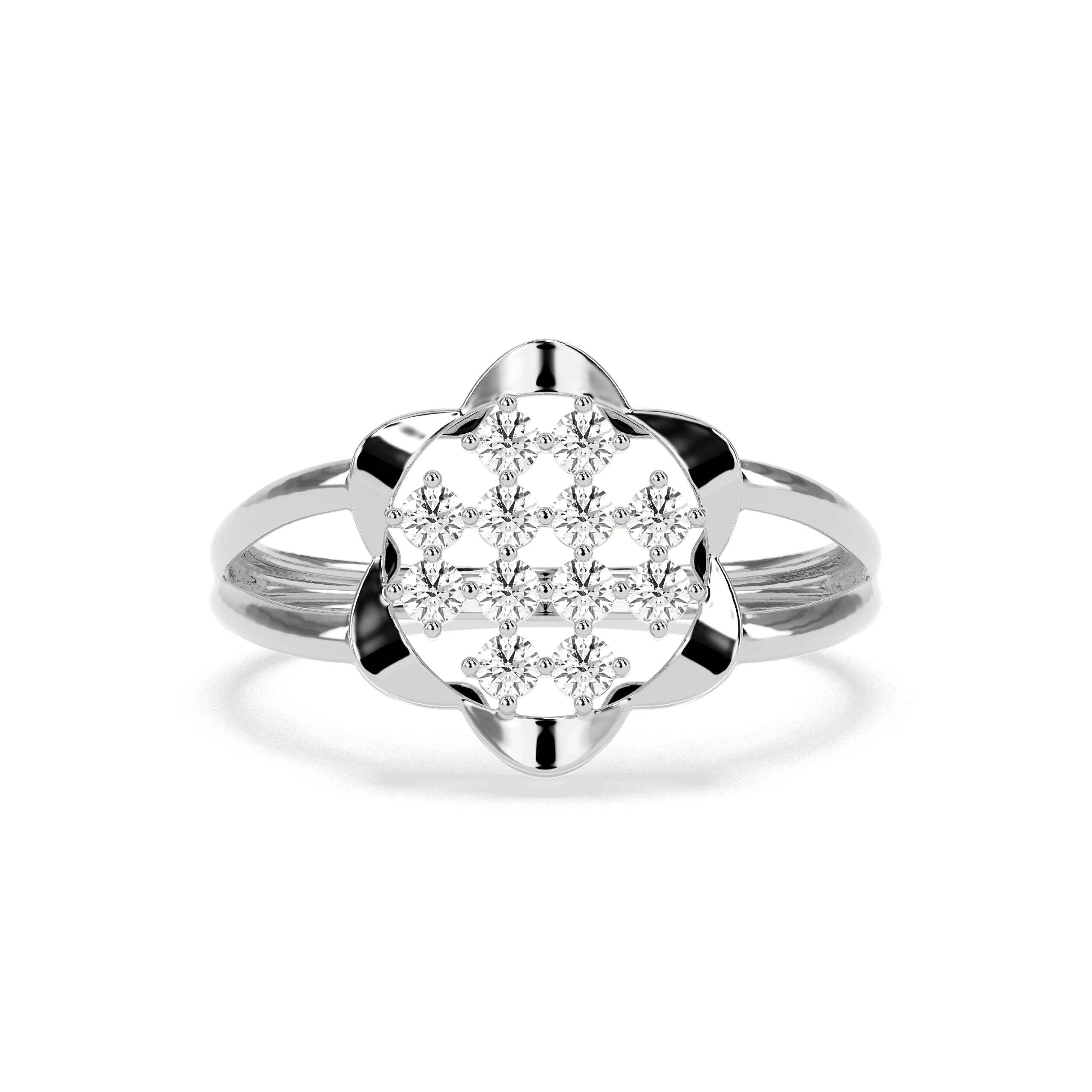 0.31 CT Cluster Round Diamond Ring