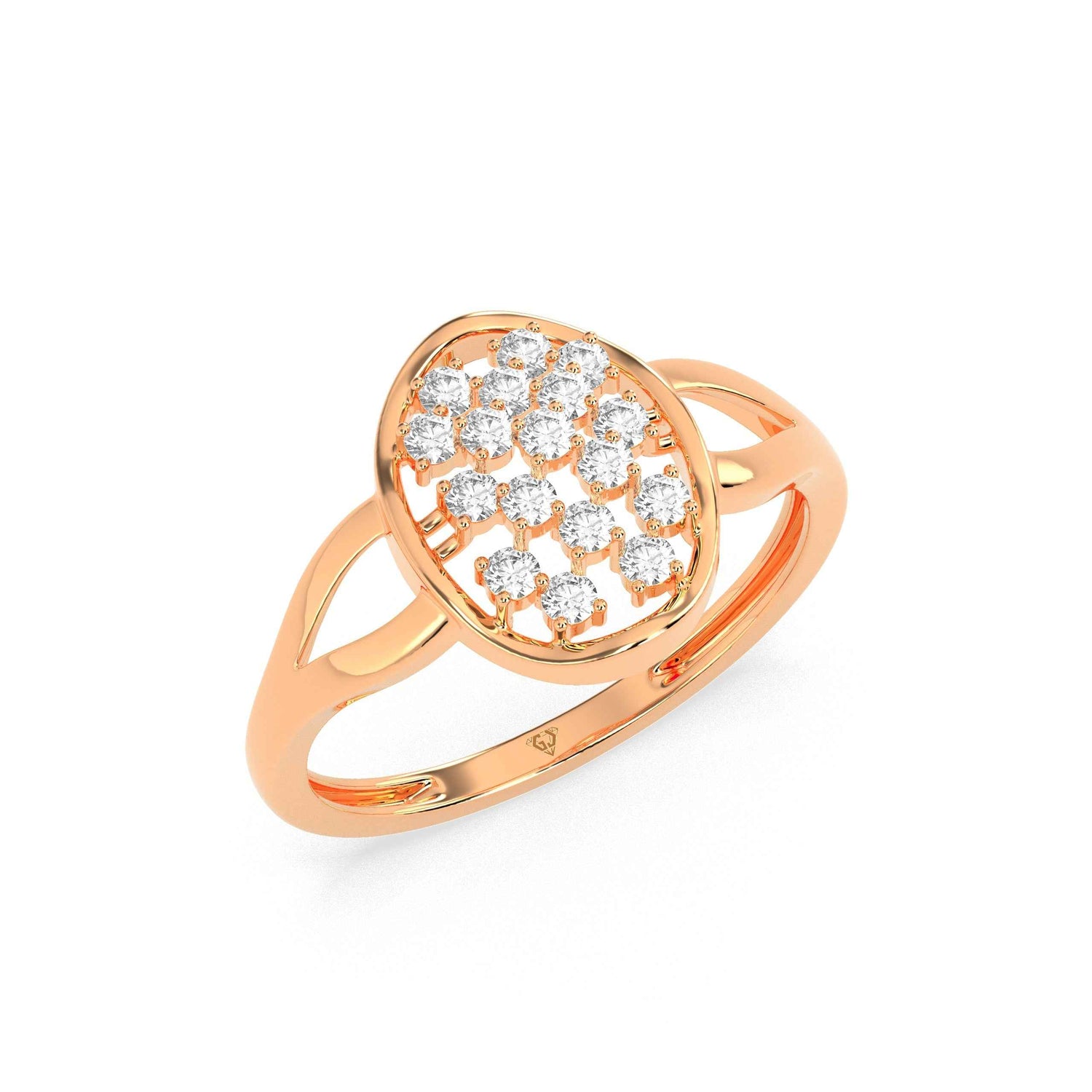 0.29 CT Cluster Round Diamond Ring - GodahariDev Jewells
